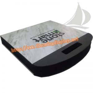 定制把手圓邊型木地板樣品展示手提盒PY180(1